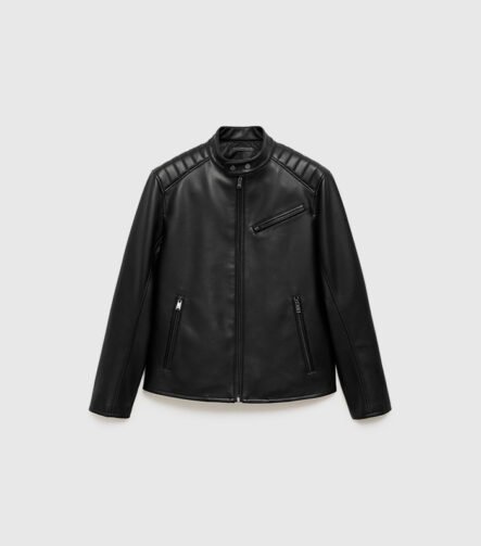 Veste effet cuir à surpiqûres